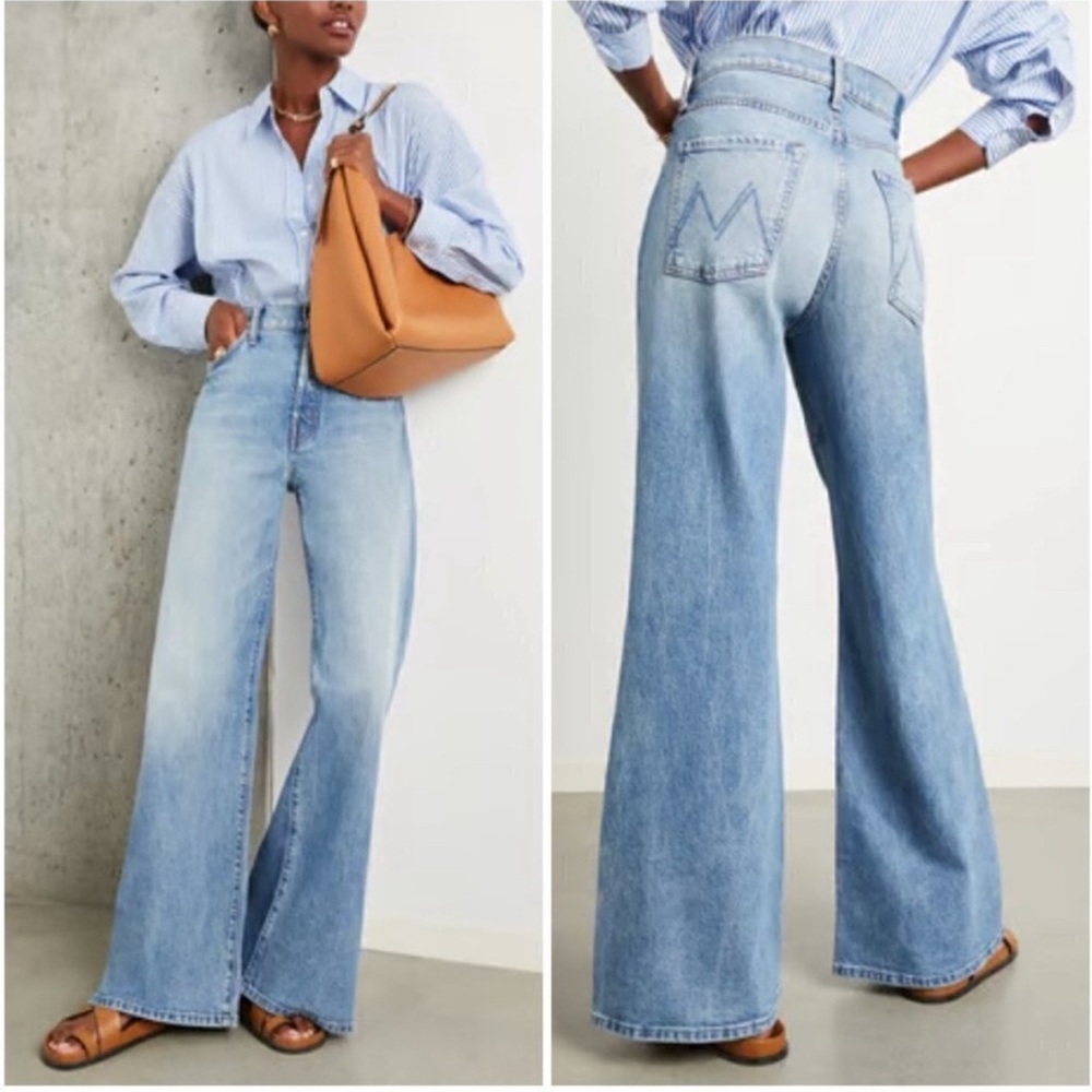 Mother 30 The Ditcher Roller Skimp, Didn’t I Warn You High-Waist Wide Leg Jeans